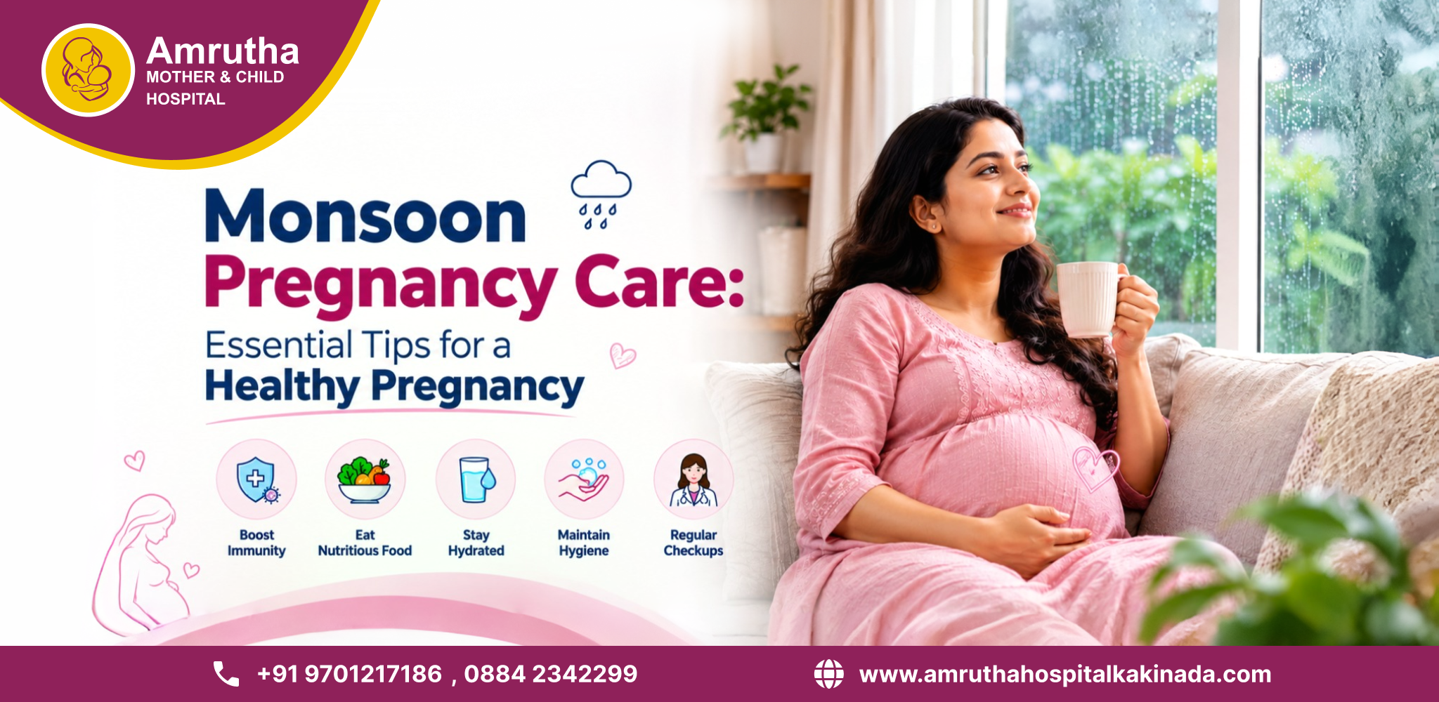 Monsoon Pregnancy Care Tips | Kakinada